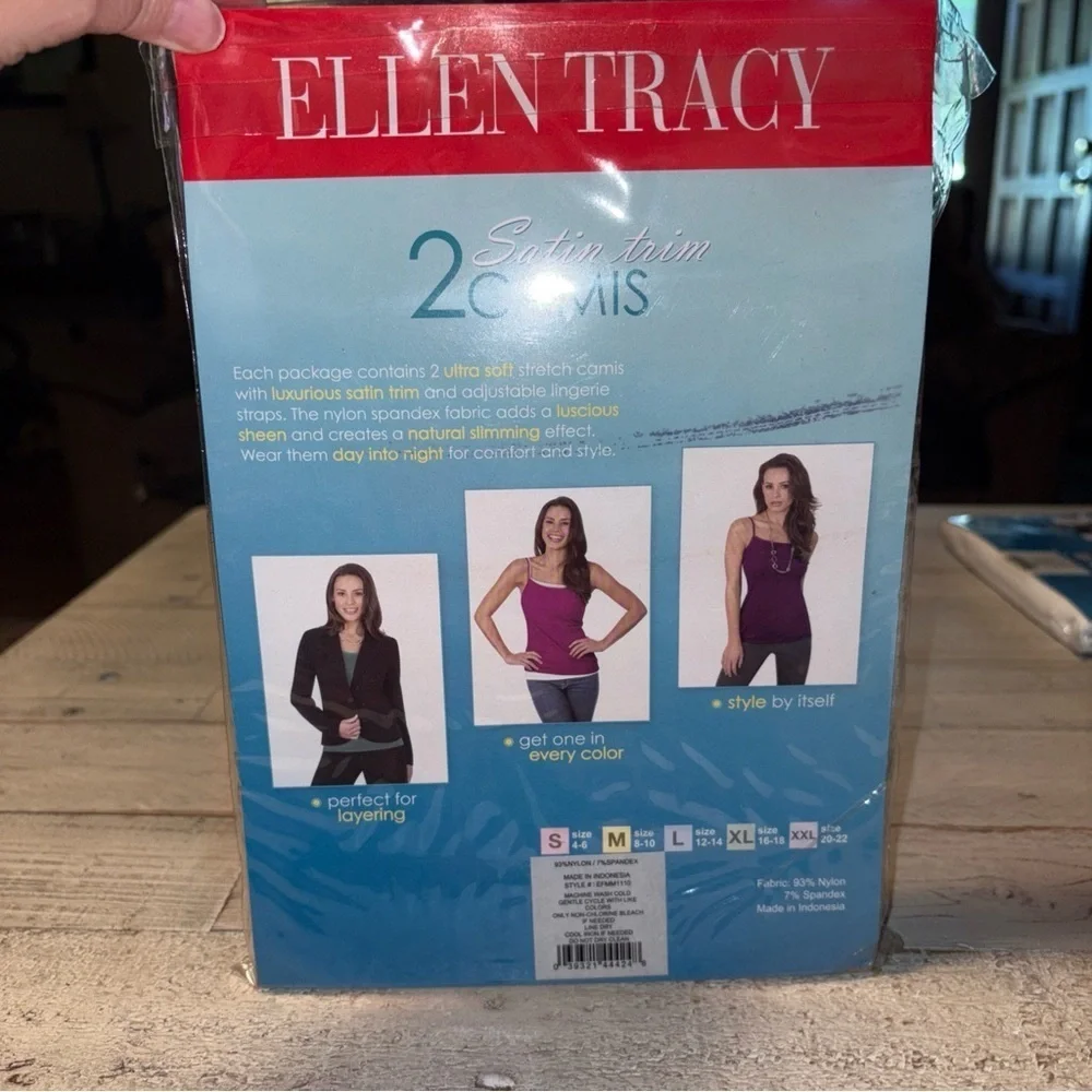 Ellen Tracey 2 Satin Trim Camis Women’s Sz XXL 20-22 Ultra Soft Natural Slimming - Picture 6 of 8